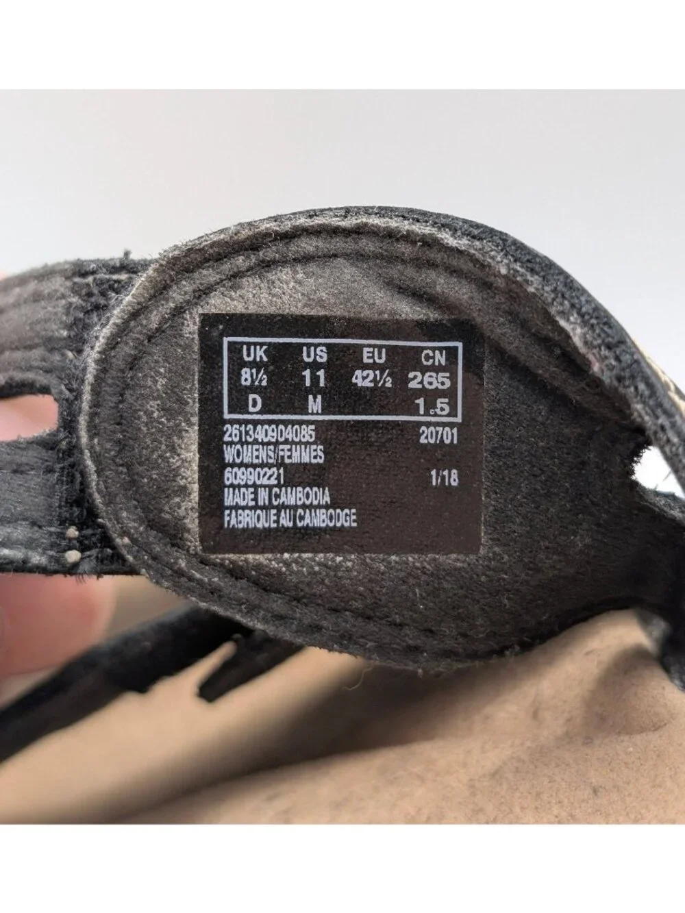 Clarks Sandals Leisa Cacti Q Womens Size 11M Adjustable Black Leather Slip On